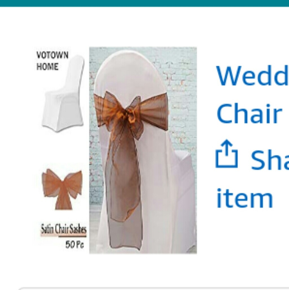 Bronze Wedding Chair Bows
